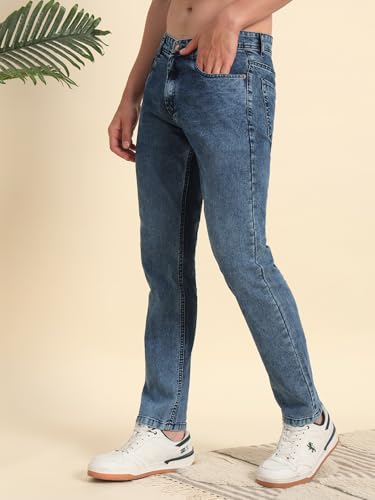 Image of Vogaan Regular Fit Stretchable Jeans for Men | Men's Stylish Denim Cotton Pants