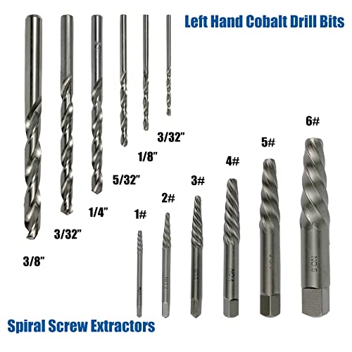 Tr Toolrock 26-Piece Easy Out Screw Extractor Bolt Extractor Set And Drill Bit Set, Stripped Bolt Remover, Screw Extractor, Hss Drill Bit And Socket Adapter, Extractor Tool Set With Storage Case #TOP3