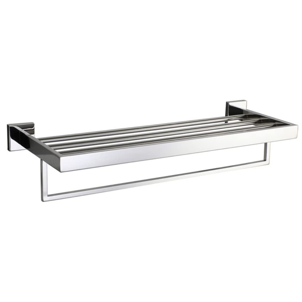 tea towel holders, 304 Stainless Steel Towel Rack Bathroom Storage Wall-mounted Polished Shiny(50cm)