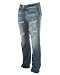 True Religion Men's Ricky Straight Fit Vintage Destroyed Jean In Drag Race