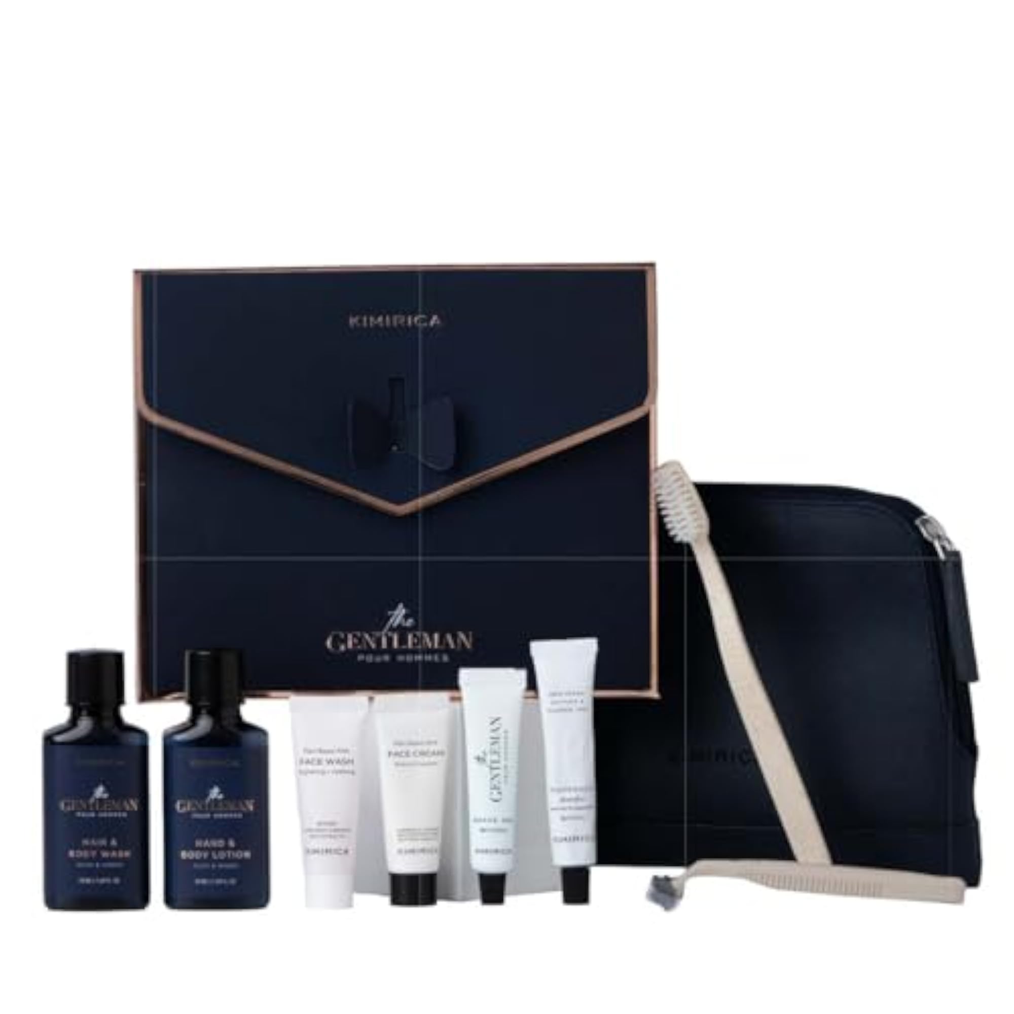 Kimirica Gentlemen Travel Kit Set, 9 Pcs for Men