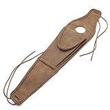 Evomosa Motorcycle Fuel Tank Cover Panel Trim Motorcycle Fuel Tank Cap Leather with Pouch Bag