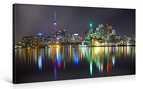 Gallery of Innovative Art - TORONTO CITY PANORAMA 100x50cm #e4709 - Impresión Giclee en lienzo, foto lienzo Wall Art- Fotos en lienzo montadas sobre bastidor  Im?genes en lienzo XXL en alta resolución
