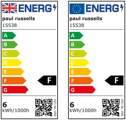 paul russells LED Candle Light Edison Screw E27, 40w Equivalent Bulbs, 5.5W 470LM LED Bulbs, 6500K Daylight Lamps, Classic Frosted C37 ES, Energy Saving Chandelier Lamp Bulbs, Pack of 4