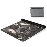 ALAZA Cute French Bulldog with Butterflies Stars Yoga Mat Non Slip Fitness Exercise Mat, Workout Mat for Yoga, Pilates and Floor Exercises