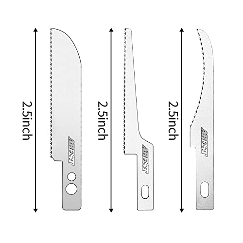 ABEST Ersatz Handsägeblätter Mini Bastelmesser Modellbaumesser Mikromesser Sägeblätter zum Schneiden von Ästen und Baumgliedern (12)