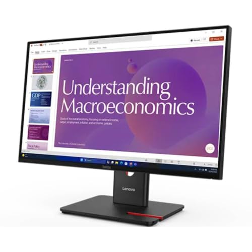 Image of Lenovo ThinkVision T24D-40 24 inch Class Full HD LED Monitor - 16:9 - Eclipse Black