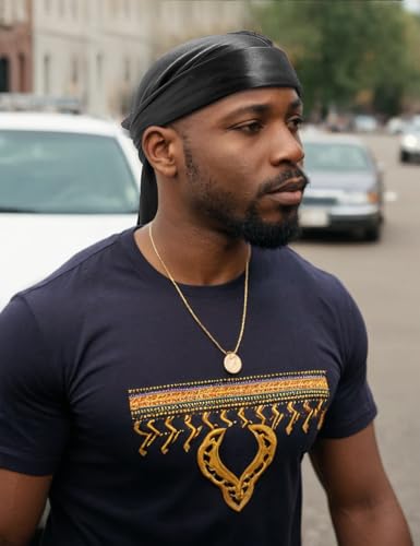 Image of Premium Durag Pack for Men, Silky Doo Rag Cap for 360 540 720 Waves