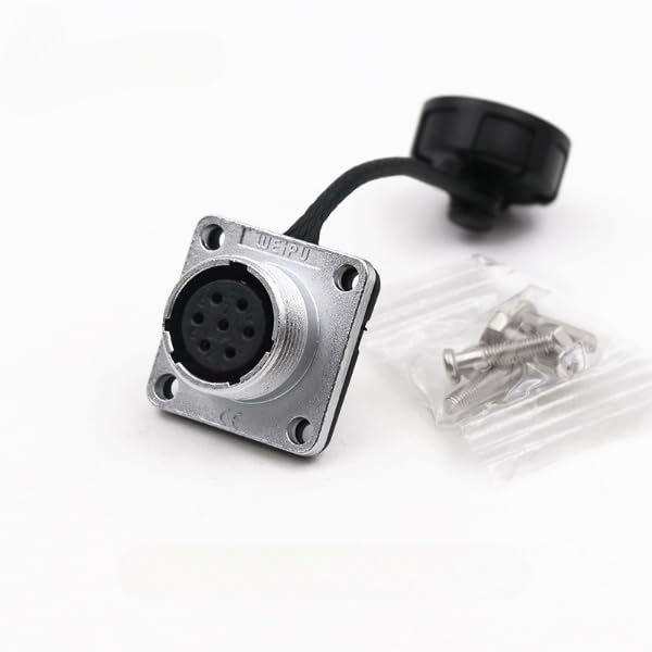WF16 7pin Male Plug and Female Jack Connector Straight Cable Square Socket TI+Z Waterproof Connector