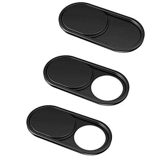 MamaWin Black Metal Webcam Cover 0.03in Ultra Thin (3 Pack), iRush Web Camera Cover for Laptop, Desktop, PC, MacBook Pro, iMac, Mac Mini, Computer, Smartphone, Protect Your Privacy and Securtiy