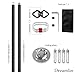 Dreamlin 2m Aerial Flying Pole Portable Suspension Fitness Tube Hanging Rotary Silicone Steel Dancing Pole Gym Equipment for Home Bar (Full Set Black)