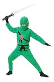 Charades Child's Ninja Avenger Costume, Jade Green, Large