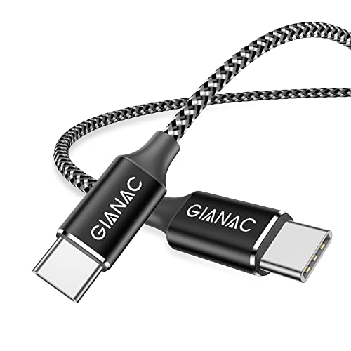 GIANAC Cable USB C a USB C [1M], PD 60W Cable USB Tipo C de Carga Rápida Cable USB C de Nylon para Samsung Galaxy S22 S21 S10 M20,Huawei P50 P40 Pro P30,MateBook,Xiaomi 11,OnePlus 9 Cover