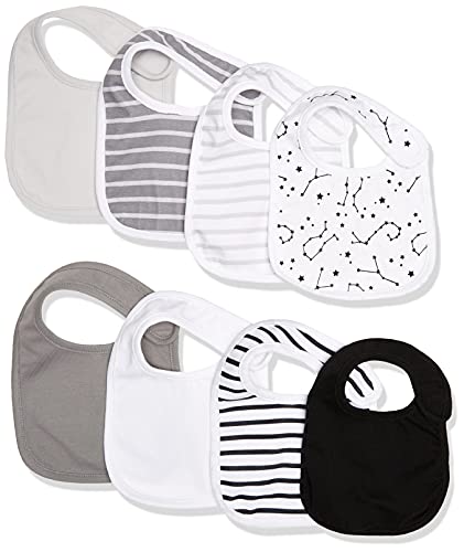 Image of Hanes Ultimate Baby Flexy 8 Pack Bibs, Grey Stripe, NO Size