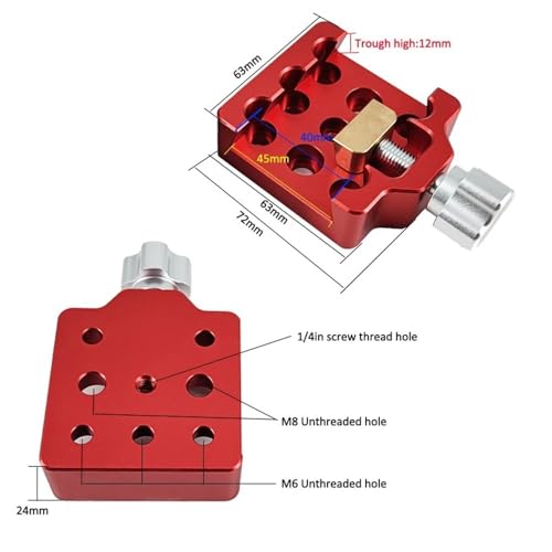 Placa de montaje de cola de milano de 356mm y abrazadera fija multifuncional para telescopio 4