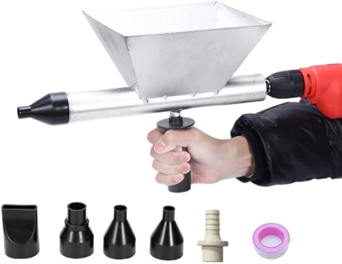 HaTur Electric Mortar Pointing Grout Gun Portable Mortar Sprayer Applicator Cement Caulking Gun