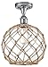 Innovations Lighting 516-1C-PC-G122-10RB-LED Large Farmhouse Rope 1 Light Semi-Flush Mount Part of The Ballston Collection
