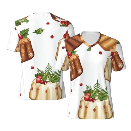 Stylish Athletic Sports Jersey Christmas-Cakes-Pattern Men's Rugby Jersey X-Large Black