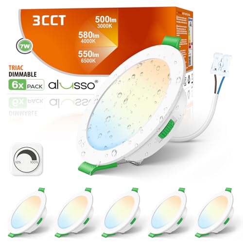 Spot encastrable extra plat contre le manque d'espace plafond ALUSSO dimmable 230V
