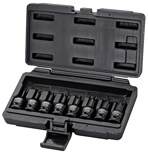 KS Tools 515.1107 Jeu de 8 pièces de douilles à chocs courtes torx