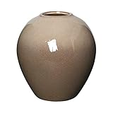 Farben können variieren broste Copenhagen Vase \'Ingrid\' M Keramik Simple Taupe/Brown Ø24Xh25,5Cm