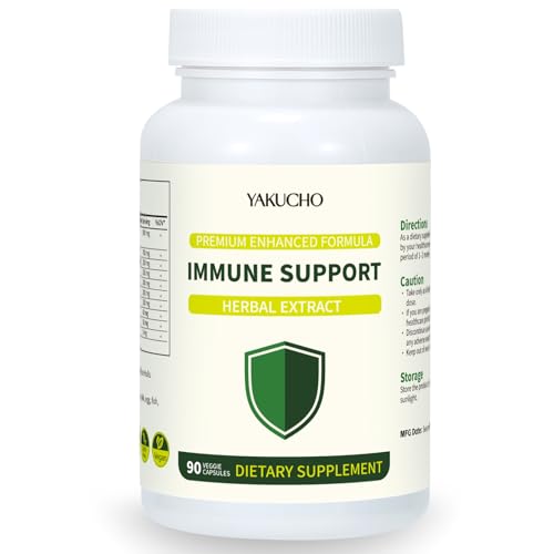 Herbal Immune Support Supplement, Vegan Capsules with Japanese Knotweed, Cat’s Claw, Skullcap & Sanguinolenta, Supports Immune Health & Overall Wellness, Gluten-Free