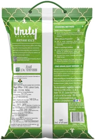 Unity Basmati Biryani Rice, 5Kg