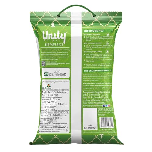 India Gate Unity Basmati Biryani Rice, 5Kg