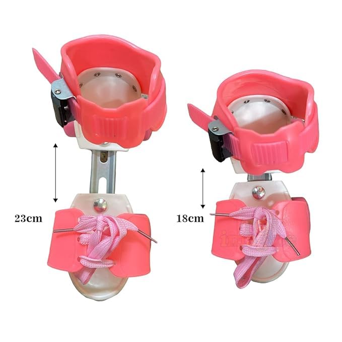 Image of KAVANA Adjustable Inline Roller Skates for Kids Girls Age 4-12 | Beginner-Friendly Skating Shoes with Front Brake & Polyurethane Wheels | Skates for Boys & Girls 4+ Years (Multicolor) (Pink)