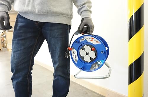 Brennenstuhl Garant Kabeltrommel (25m – Spezialkunststoff, Einsatz im Innenbereich, Made In Germany) blau - 7