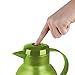 Emsa Samba, Quick Press, Vacuum Insulated Thermal Carafe, 34 oz, Translucent Light Green