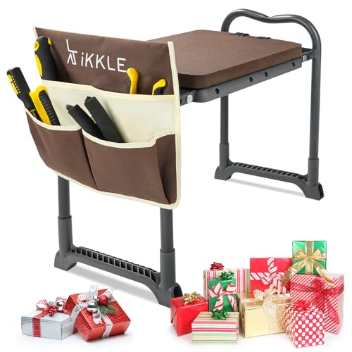 ikkle Inginocchiatoio da giardino, panca da inginocchiare, marrone