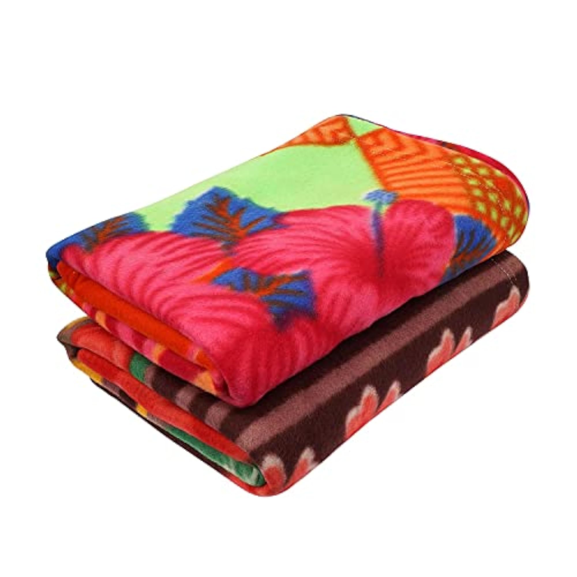 Single Bed Woollen Standard Blanket, Multi Colours
