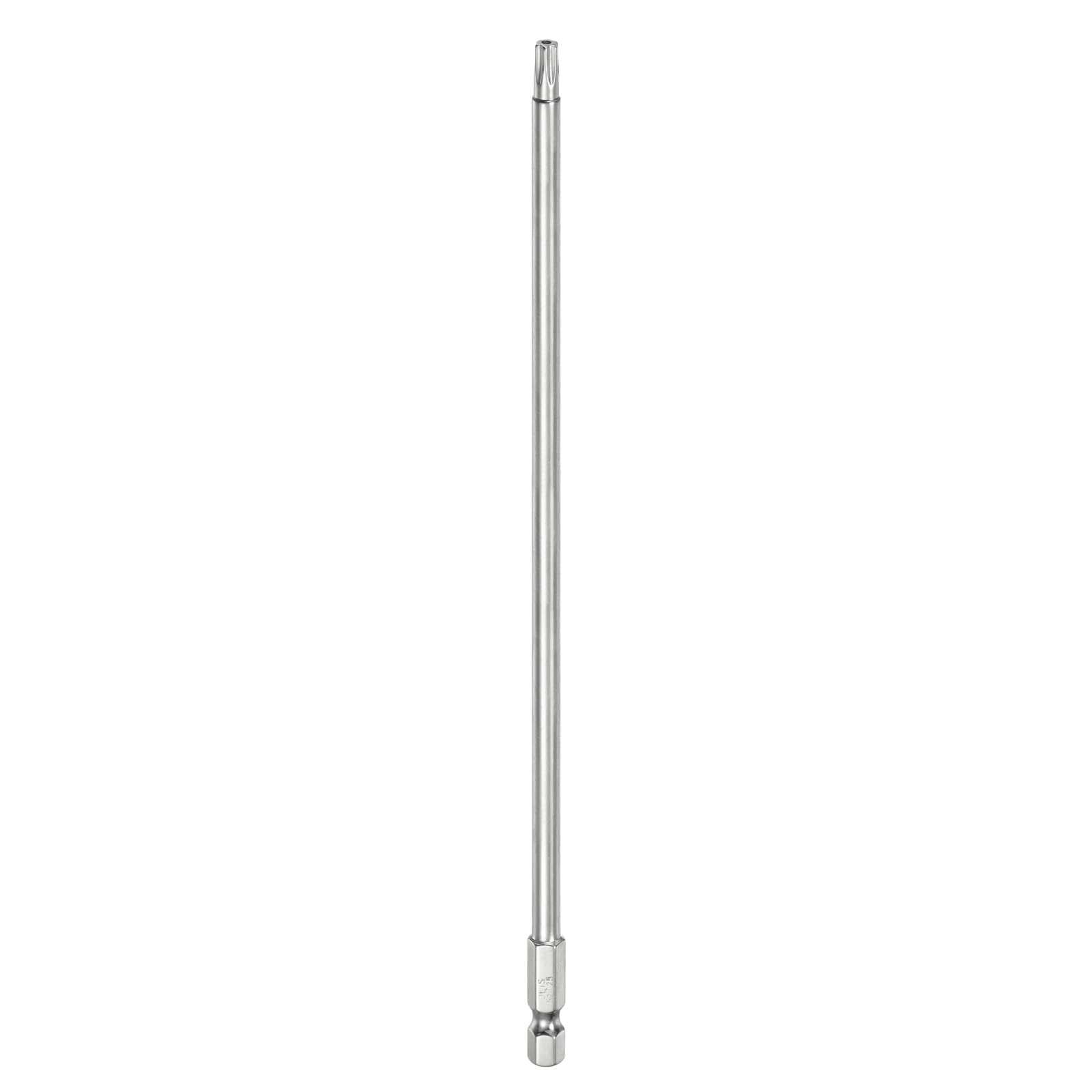 HARFINGTON 1pcs T25 Security Torx Bit 1/4" Hex Shank 8" Long S2 Steel Magnetic Tamper Resistant Star Bits Screwdriver Torx Head with Hole for Driver Drill Bits Remove Fastening Screws