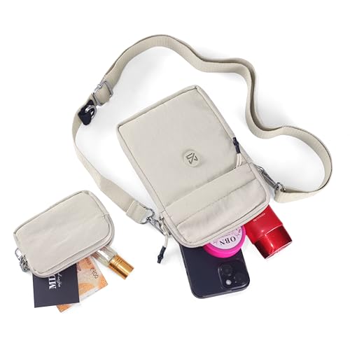 Image of BAG IN Small Crossbody Bag for Women with Detachable Pouch - Multi-Color Travel Shoulder Bag, Light weight Phone Purse with Adjustable Strap