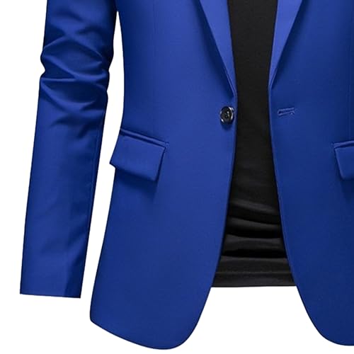 Men's Stylish Solid Color Suit Jacket Plus Size Business Casual Versatile Blazer One Button Easy-Match Sport Coat3