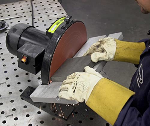 Eastwood Disc Sander | Powerful 1.25HP 12" Disc Sander Tool | Heavy Duty Cast Iron Base and Vacuum Port with a 45 Degree Adjustable Work Surface and Adjustable Miter Gauge - Image 7