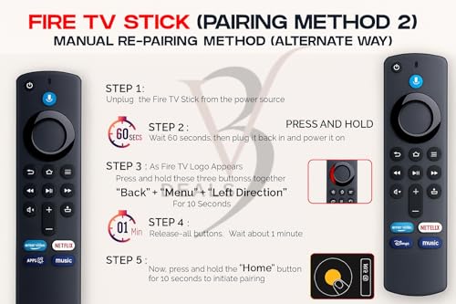 Image of Compatible with AMZ Fire Tv Stick Remote Only Original Suitable for 3rd Generation Model Bluetooth Remote Control Voice Command Feature - Pairing Must (AmzFire TV)