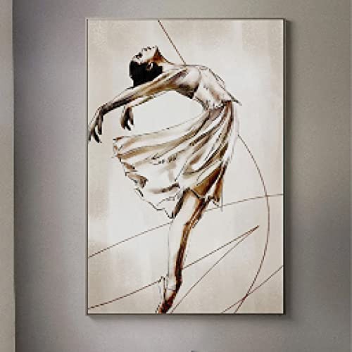 Toile de peinture moderne de ballet élégant pour une touche artistique à la maison