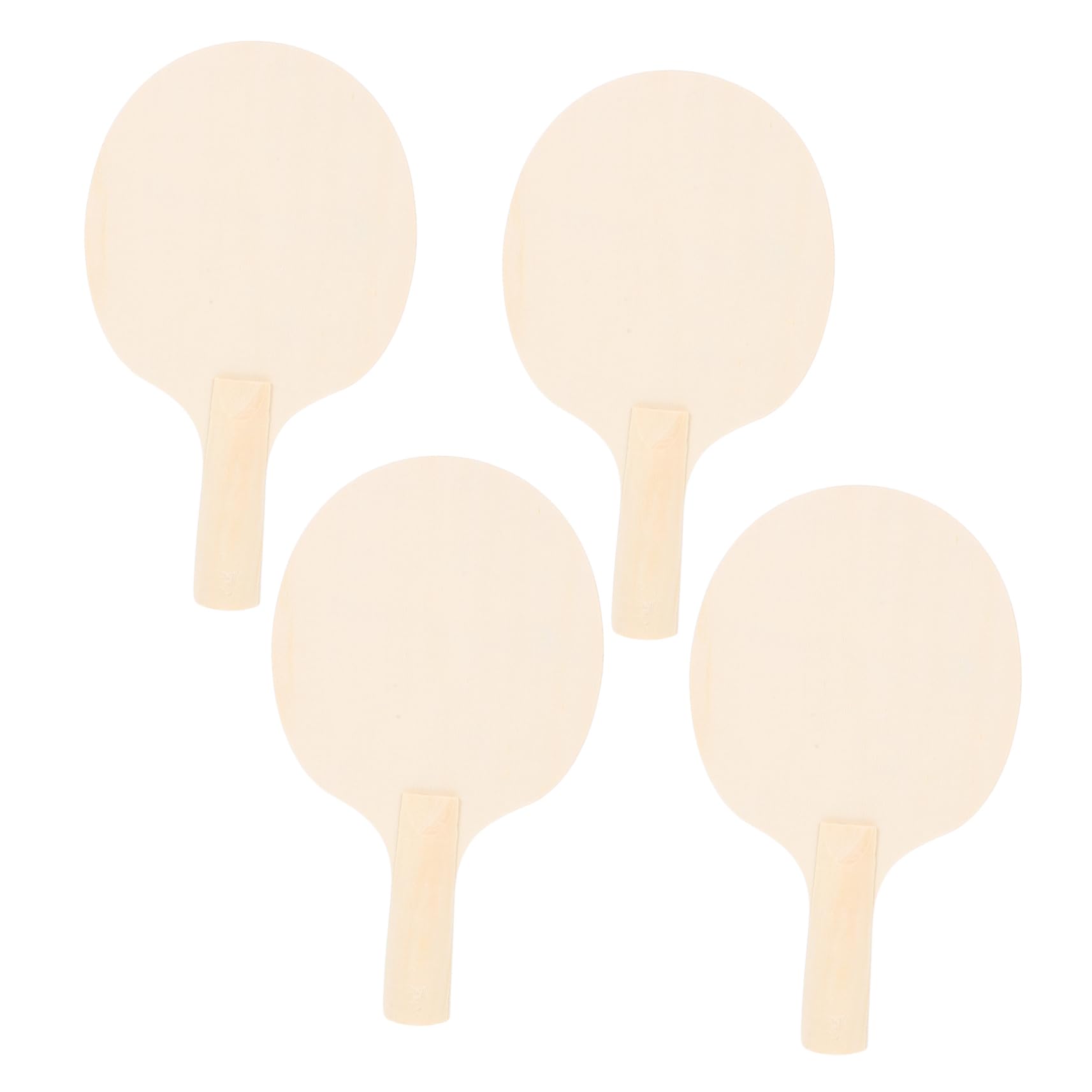 Abaodam 4Pcs Unpainted Table Tennis Blanks for DIY Projects Paddles for Creative Painting for Crafts and Personal Playing Style