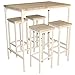 yelloo MOD. RICCIONE Set Tavolo Bar e 4 SGABELLI Beige 110x66xH110 Mobili Cucina