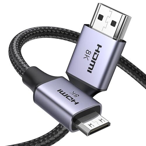 UGREEN Câble Mini HDMI vers HDMI 2.1 8K 60 Hz Câble Mâle vers Mâle Bidirectionnel 4K 240Hz eARC 3D Dolby Vision HDCP Compatible avec Tablette HDTV Raspberry Pi Zero...