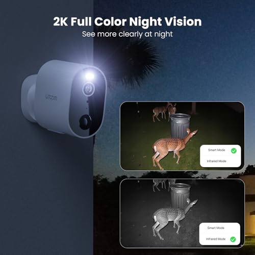 Image of litokam Security Cameras Wireless Outdoor, 2K Battery Powered Outdoor Camera Wireless with Full Color Night Vision, PIR Motion Detection, 2.4G WiFi Home Indoor Camera with IP65 Waterproof, 2-Way Talk
