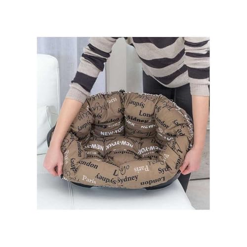 Ferplast Hundebett Hundesofa Katzenbett Hundematte Sofa' 2 Kunststoffkorb mit Waschbarem Gepolstertem Hundekissen, 52 x 39 x h 21 cm.