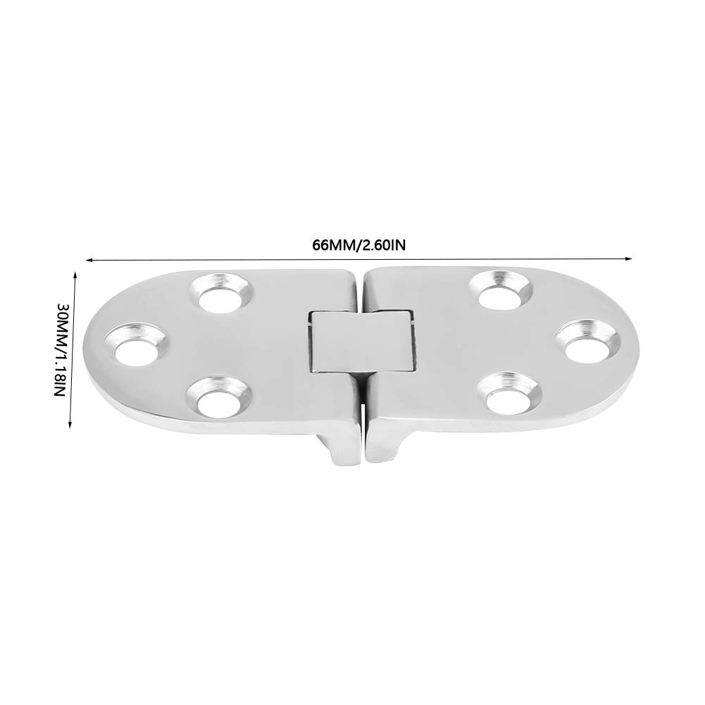Aramox Flush Marine Hinge Marine Türscharnier, 2 Stück Boot Edelstahl Scharniere Stempelschrank für Marine Kabinentür 66 * 30mm