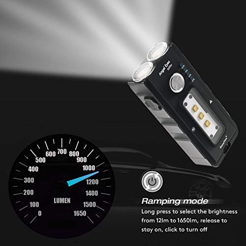 Rovyvon E200U Rechargeable Led Flashlight High Lumens,Edc Keychain Light 1650 Lumen, Handheld Mini Size, Type C Charging,Ideal For Camping, Outdoor, Emergency #TOP2