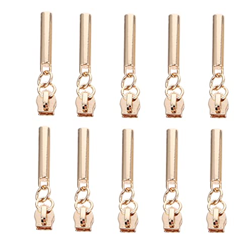 KALLORY 10 Pcs Zinc Alloy Zipper Pulls DIY Replacement Zipper Heads for Bags Luggage Clothing Durable and Practical for Backpacks Gym Bags and Travel Gear