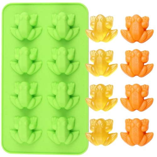 AIBOYA 8 Cavity Passover Frog Silicone Candy Molds Frog Shaped Mold For Chocolate Candy