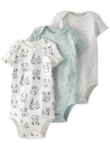 Image of little planet by carter's unisex-baby 3-pack Short Sleeve Bodysuits Made With Organic Cotton