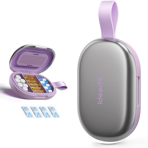 Ideerfit �g�їp�s���P�[�X ���^�T�v�������g�P�[�X �����\3?6�R���p�[�g�����g��P�[�X �h������� Pill Box ���s�p �r�^�~���E���i���[��(���^���b�N�V���o�[�����x���_�[)